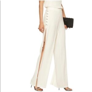 Haute hippie lace up white pants 8